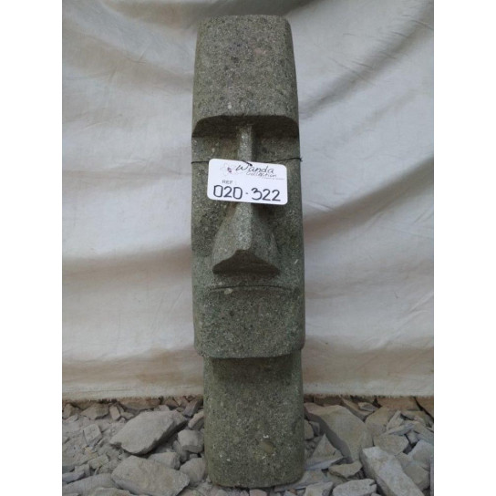 Tiki moái de oceanía estatua jardín de piedra volcánica 60 cm