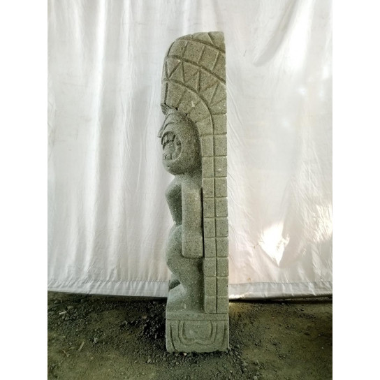 Tiki polinesio estatua de piedra volcánica 1 m