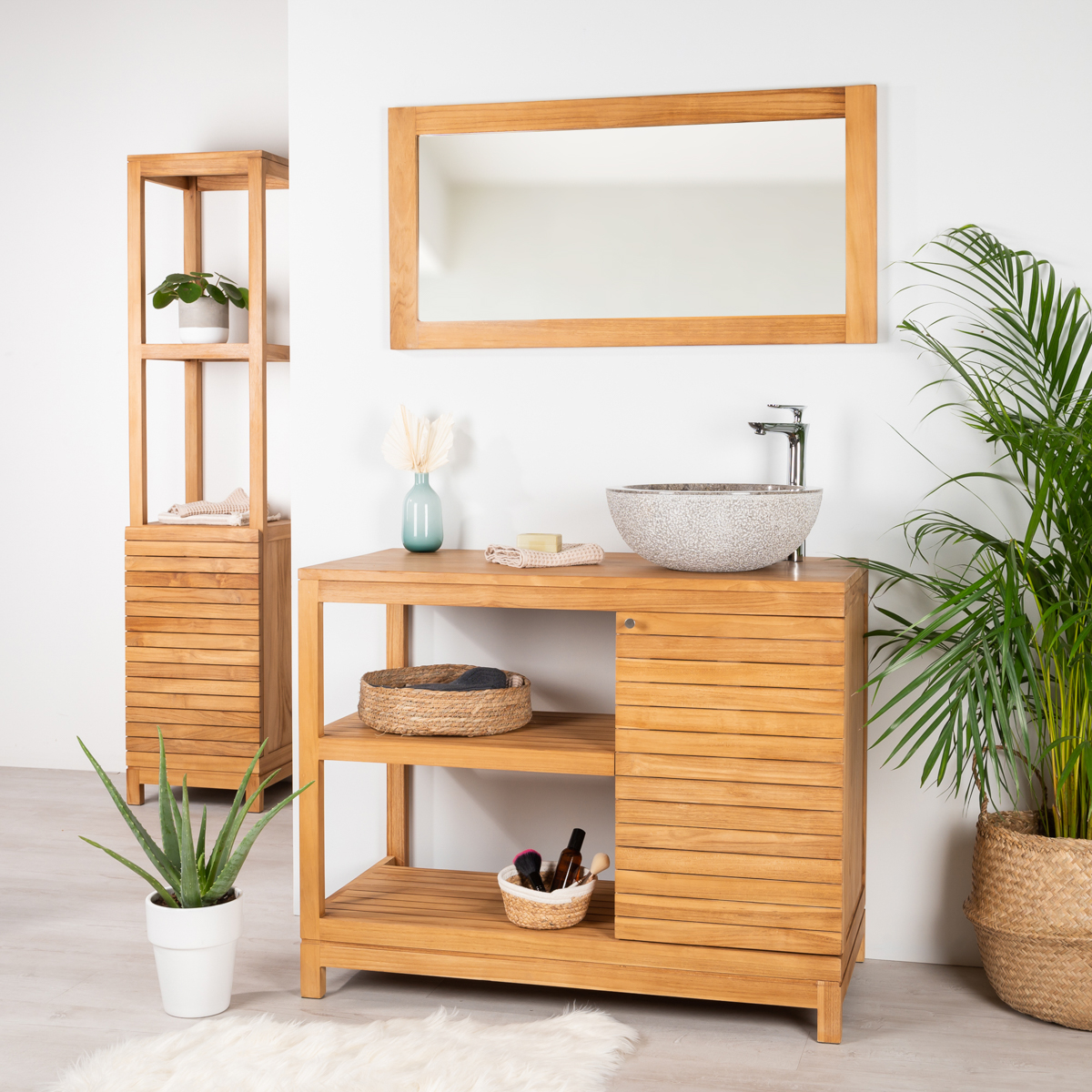 Mueble de baño Sicilia madera teca